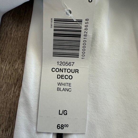 Aritzia Womens LG Contour Off-shoulder Longsleeve Bodysuit in White NEW - Picture 7 of 10